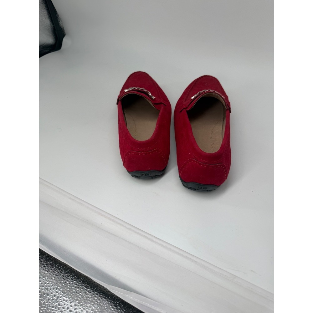 Stacy Adams Mens Red Floral Paisley Embossed Chain Loafers 25358-600 Size 9 M - Picture 5 of 6